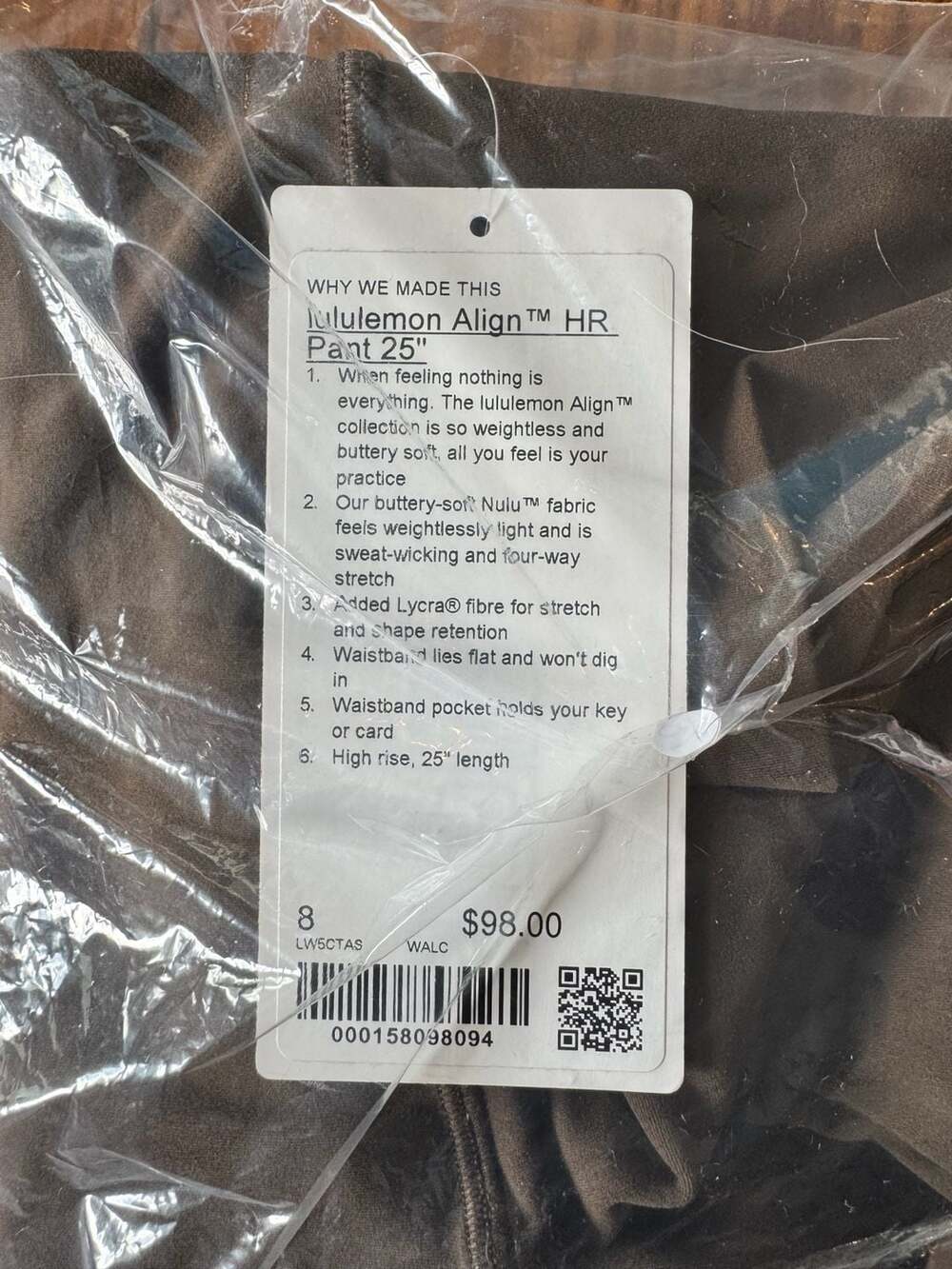 Lululemon Align HR Pant 25 Size 8